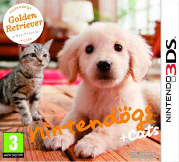 Nintendogs   Cats Golden Retreiver 3ds